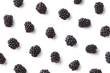 Fruit pattern of blackberries
