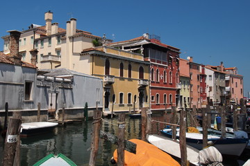 Romantic town of small Venice with water canal and colorful buildings