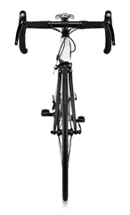 Crédence de cuisine en verre imprimé Vélo white black racing sport road bike bicycle racer isolated background