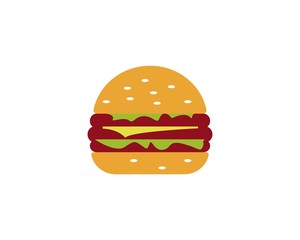 Burger logo vector icon illustration design