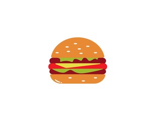 Burger logo vector icon illustration design