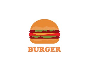 Burger logo vector icon illustration design