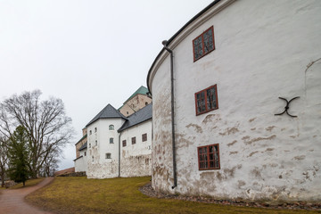 Turku Castle in Finland on a cloudy day