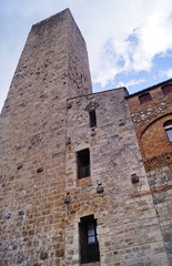 Fototapeta na wymiar Tower of the historical village of San Gimignano, Tuscany, Italy