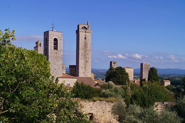 Fototapeta na wymiar Towers of the historical village of San Gimignano, Tuscany, Italy