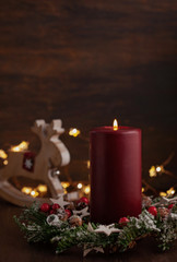 Festive Christmas vintage decoration. Template of christmas greeting card and invitation. Christmas holidays idea