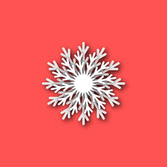 Snowflake icon. Christmas sign or winter logo