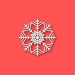 Snowflake icon. Christmas sign or winter logo