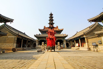 Fototapeta premium Jijue Temple building scenery, China