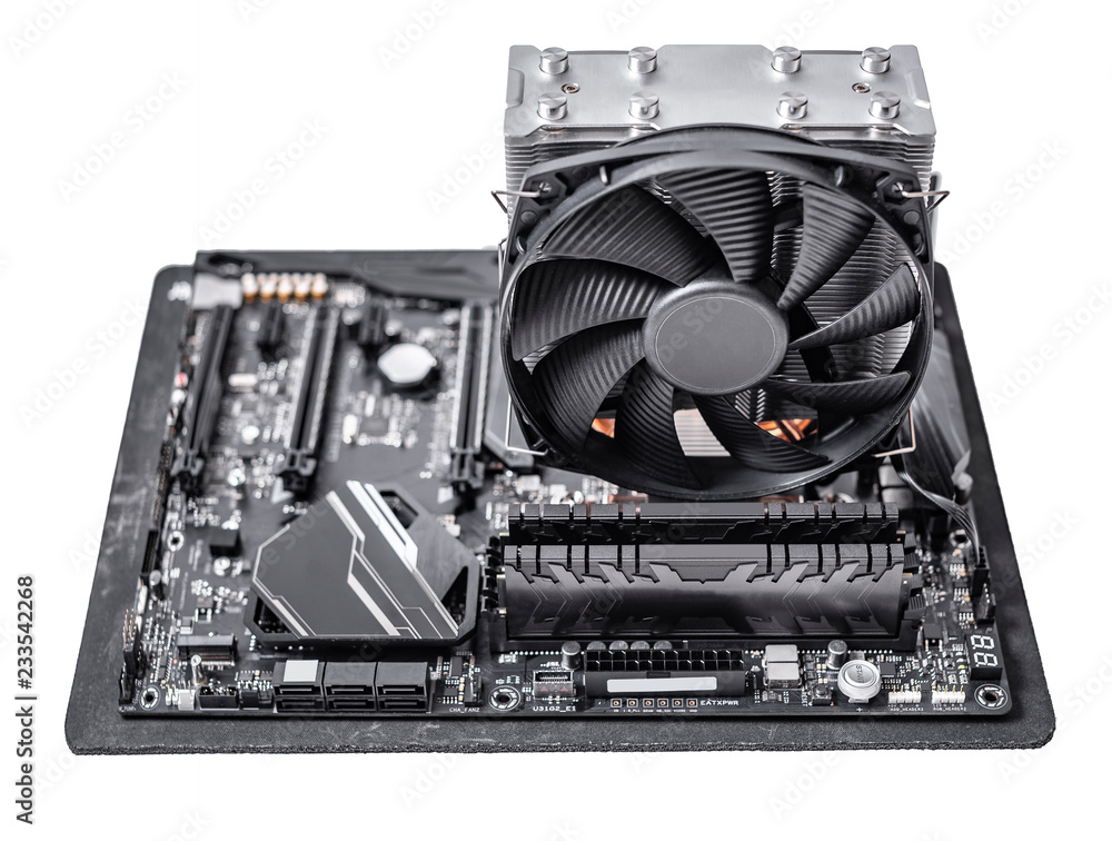 Poster components of the computer at the time of assembly of the pc.