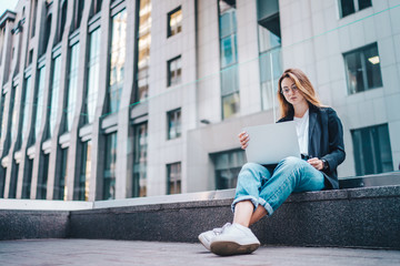 Freelancer in business center