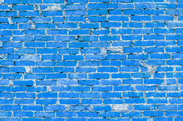 The old brick wall pokrashenna in blue