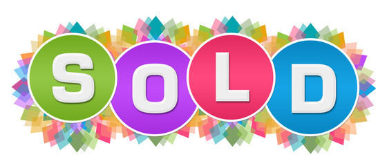 Sold Colorful Circular Floral Circles 