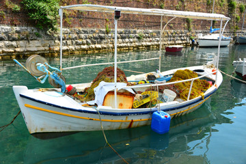fishing boats in harbor