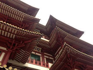 Fototapeta na wymiar Chinese temple roofs