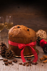 Panettone Christmas cake. 