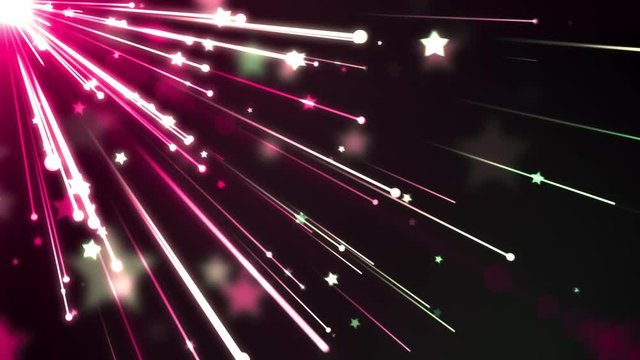 Abstract light streaks and glowing particles background which is suited for broadcast, commercials and presentations. It can be used also in Fashion, Photography or Corporate animations.