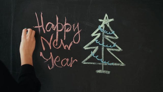 chalk drawing Happy New Year