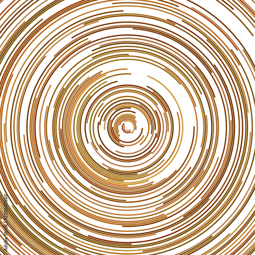 Poster abstract hypnotic background from half circles - vector graphics