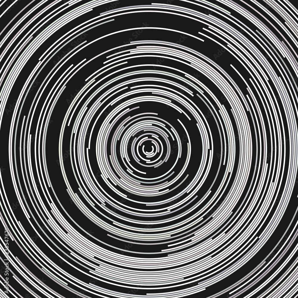 Aufkleber abstract circular background - vector graphic design from half circles