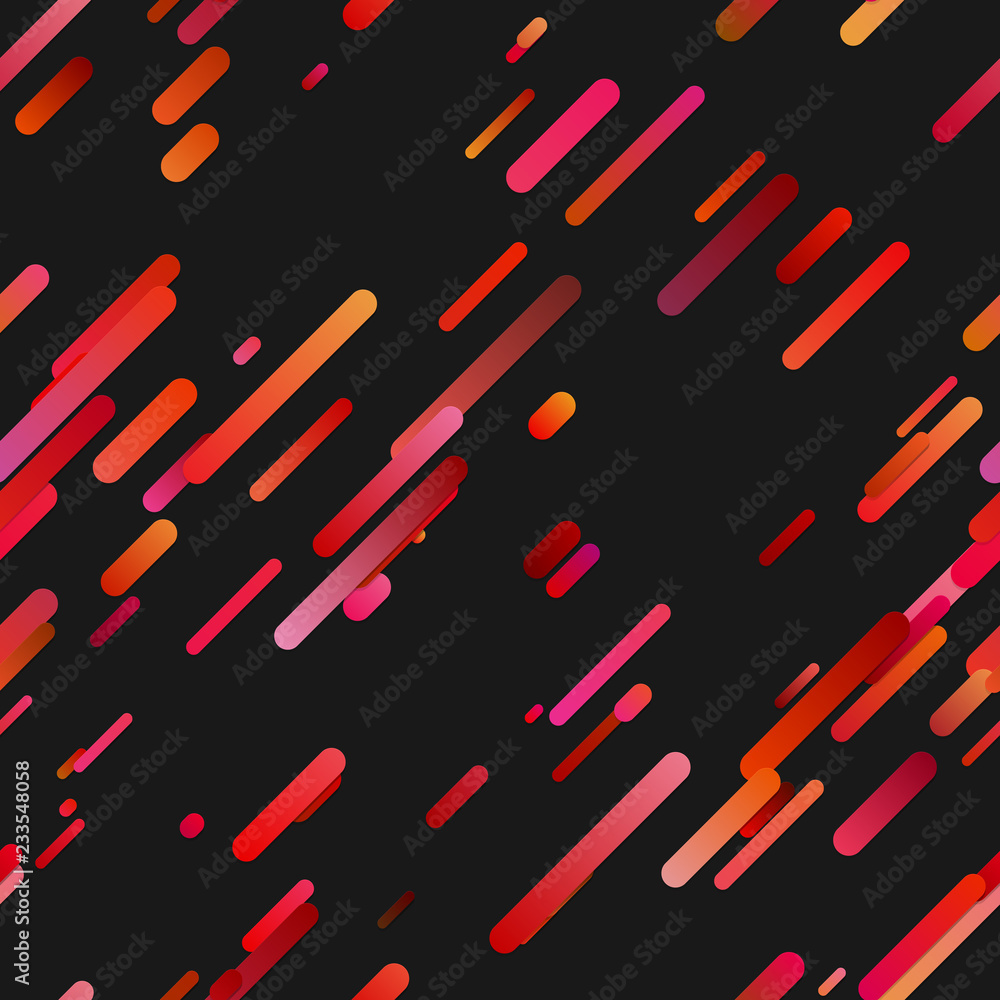 Poster red abstract seamless gradient diagonal rounded stripe background pattern - modern vector illustrati