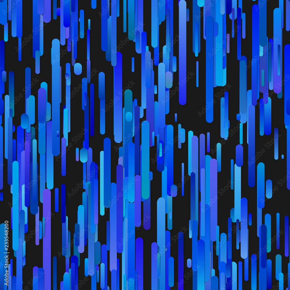 Poster blue seamless trendy gradient vertical stripe background pattern - vector graphic