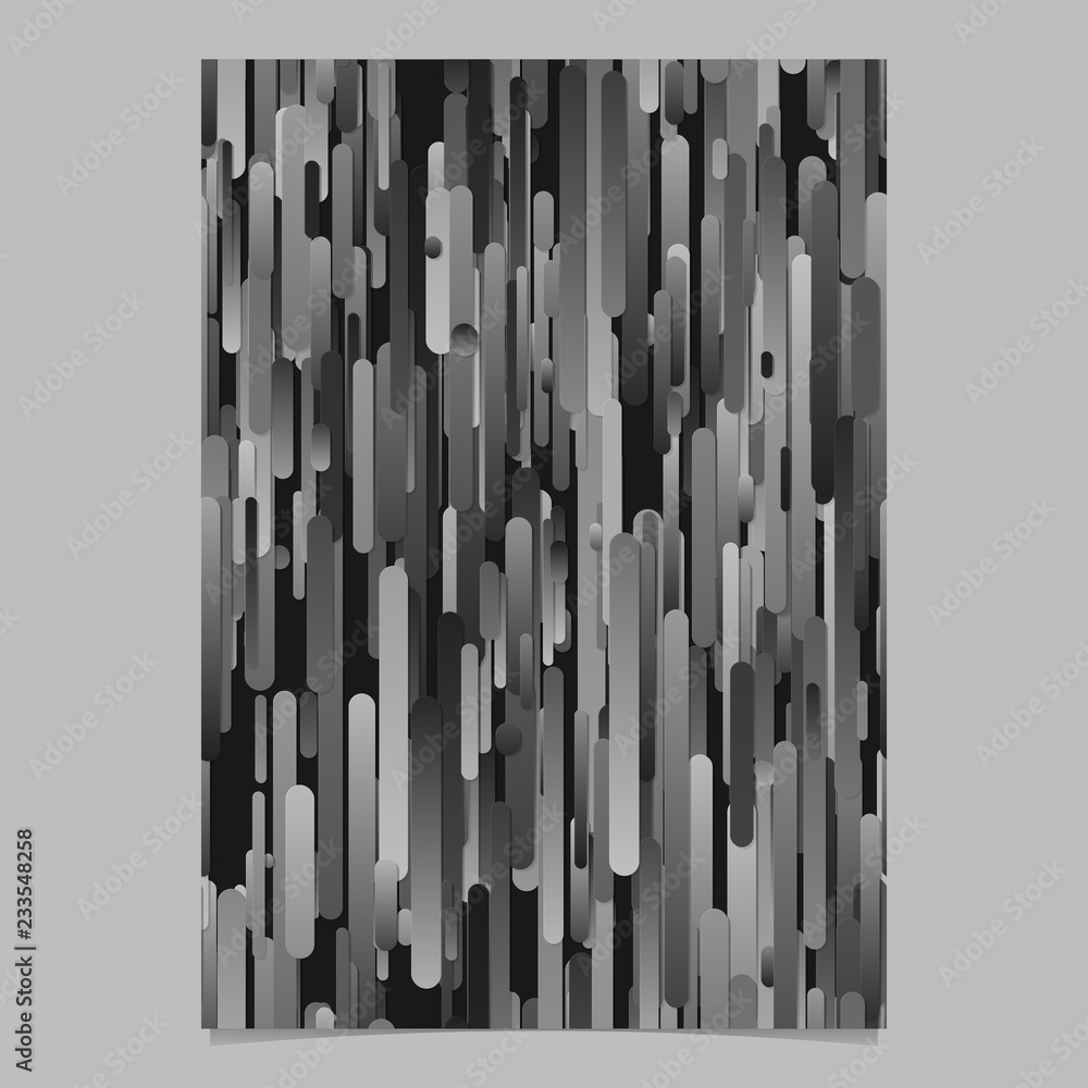 Poster grey modern abstract gradient vertical rounded stripe pattern brochure background template - vector 