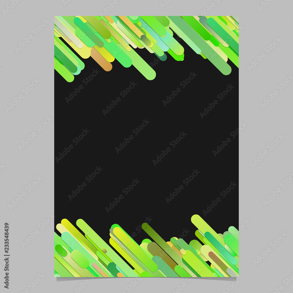 Poster Modern diagonal gradient rounded stripe pattern brochure background template - vector stationery graphic