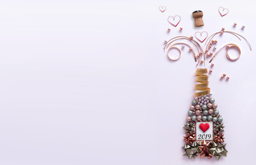 Valentines day champagne