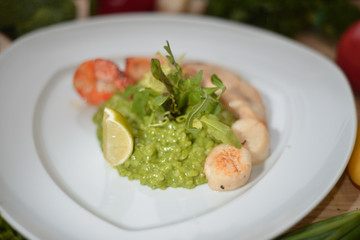 fried scallop with rice