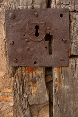 Old door with lock