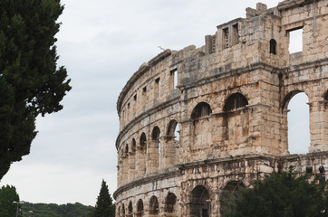 Fototapeta na wymiar Roman colosseum in Pula