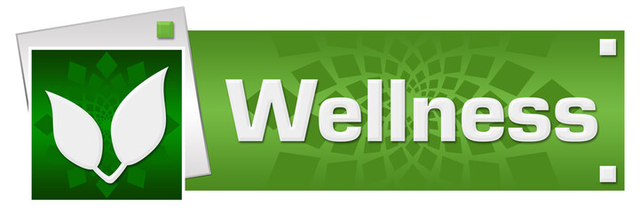 Wellness Green Grey Circular Floral Horizontal 