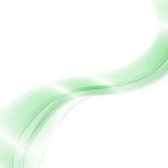 Abstract vector background green waved lines for brochure, website, flyer design.