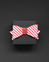 Fototapeta premium Gift Box on black background