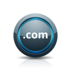com domain name button illustration