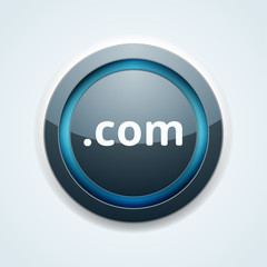 com domain name button illustration