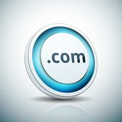 com domain name button illustration