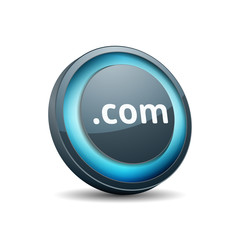 com domain name button illustration