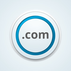 com domain name button illustration