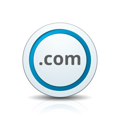 com domain name button illustration