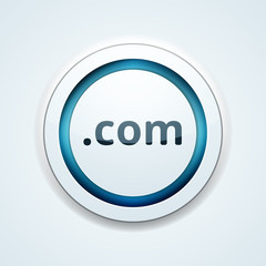 com domain name button illustration