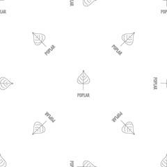 Poplar leaf pattern seamless vector repeat geometric for any web design