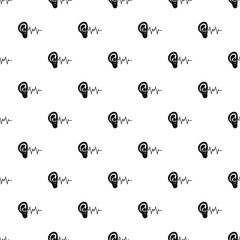 Ear pattern seamless vector repeat geometric for any web design