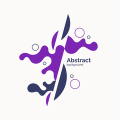 Bright poster with splatter. Illustration minimal flat style