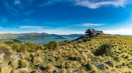 Christchurch Gondola and the Lyttelton port from Port Hills in New Zealand © Martin Valigursky