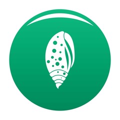 Sea shell icon. Simple illustration of sea shell vector icon for any design green