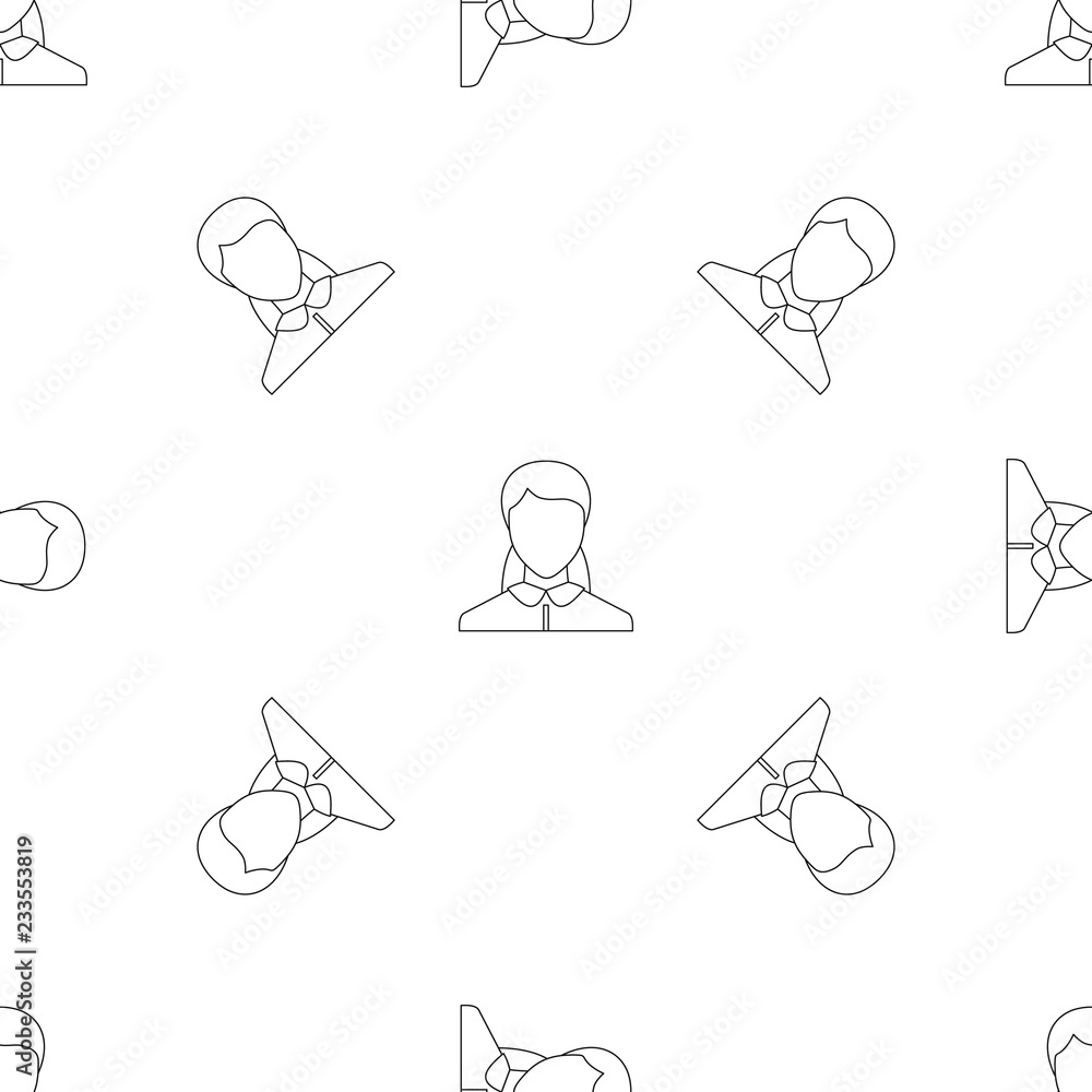 Aufkleber woman user pattern seamless vector repeat geometric for any web design