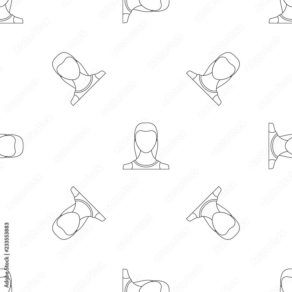 Poster girl user pattern seamless vector repeat geometric for any web design