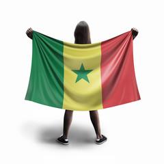 Women and Senegal flag